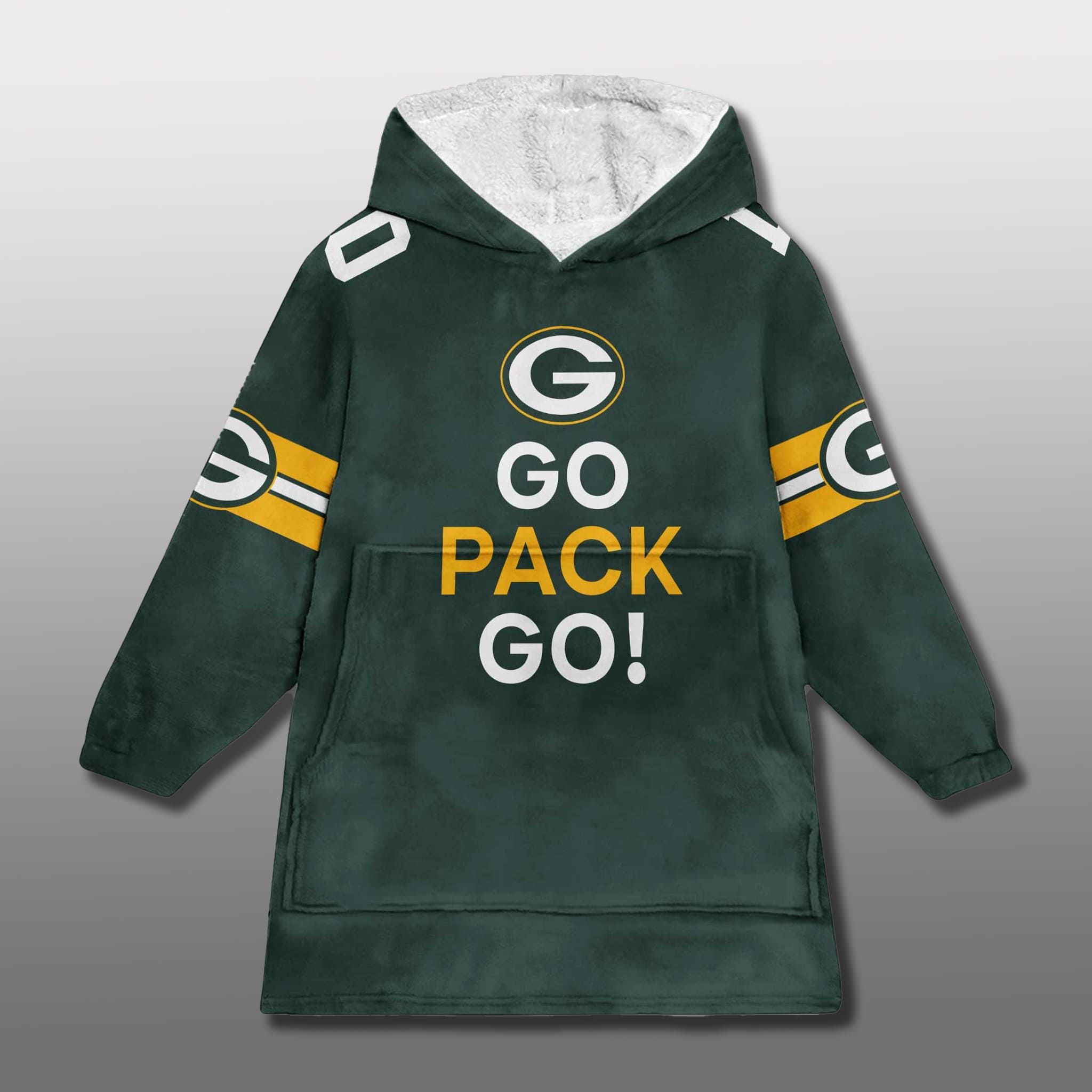 Packers Go Pack Go Unisex Blanket Hoodie 2 Packers Go Pack Go Unisex Blanket Hoodie 3