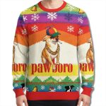 Pawboro Smoking Dog Meme Christmas Ugly Sweater