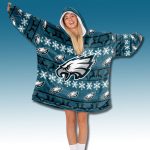 Eagles 2025 Christmas Custom Blanket Hoodie
