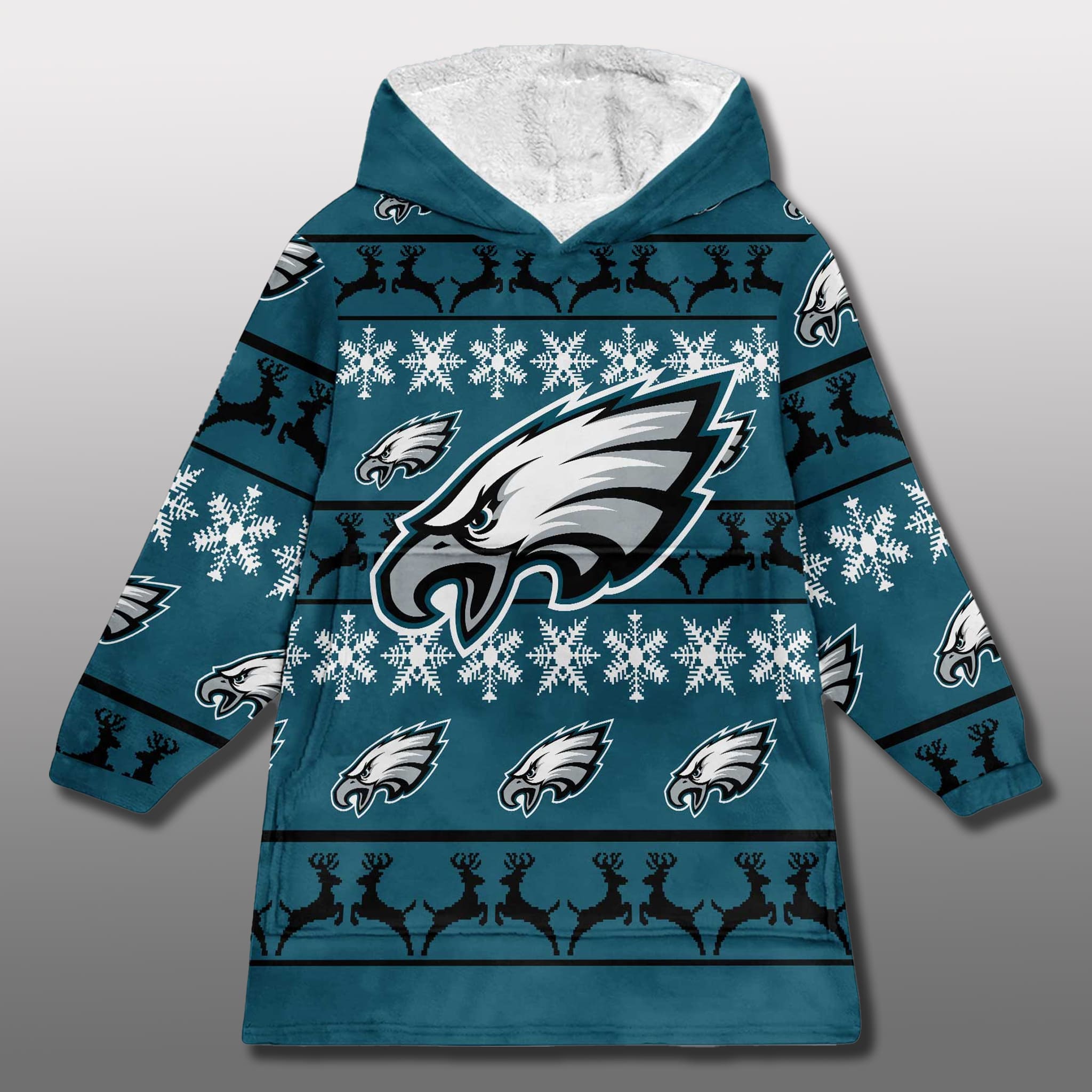 Eagles 2025 Christmas Custom Blanket Hoodie 3 Philadelphia Eagles 2025 Christmas Custom Blanket Hoodie 4