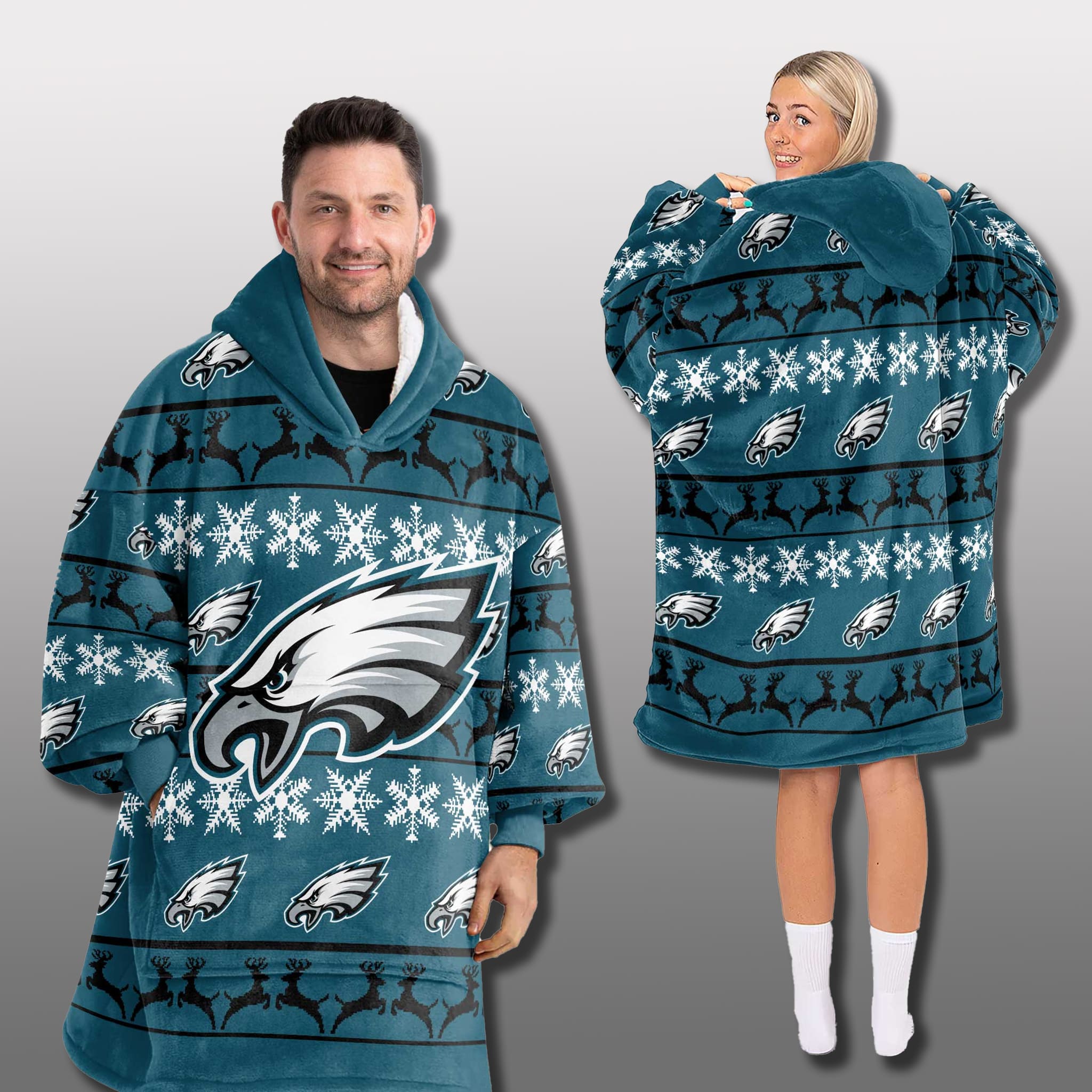 Philadelphia Eagles 2025 Christmas Custom Blanket Hoodie Philadelphia Eagles 2025 Christmas Custom Blanket Hoodie