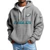 Philadelphia Eagles 2025 Quarter Zip Waffle Hoodie 2