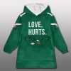 Philadelphia Eagles Love Hurts Blanket Hoodie 2025 4