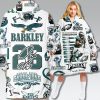Philadelphia Eagles Saquon Barkley Champions Vintage Blanket Hoodie