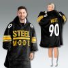 Pittsburgh Football Steel Mode Blanket Hoodie 6 Pittsburgh Football Steel Mode Blanket Hoodie 4