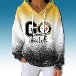 Steelers 2025 Christmas Gradient Waffle Hoodie