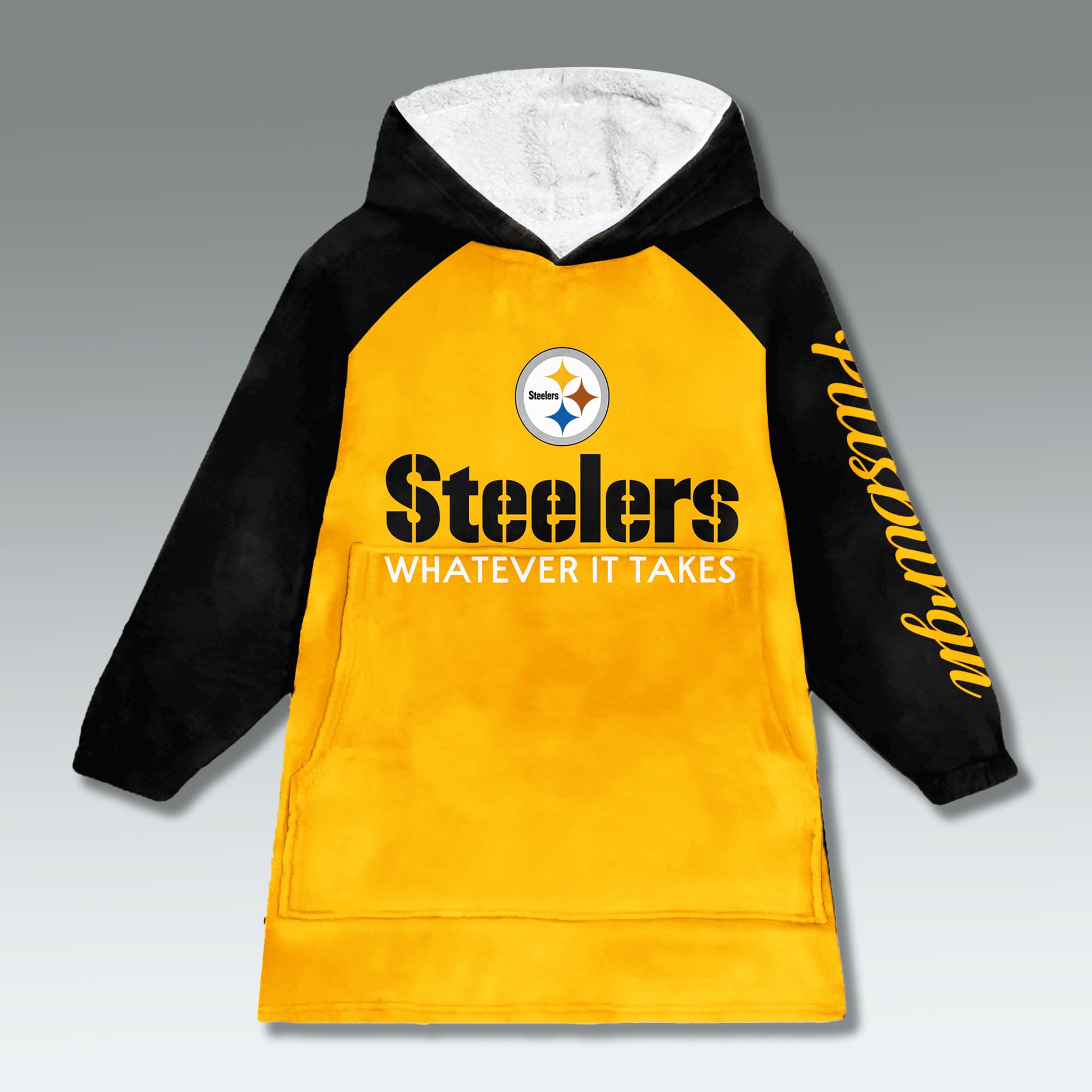Steelers Whatever It Takes Blanket Hoodie 1 Pittsburgh Steelers Whatever It Takes Blanket Hoodie 2