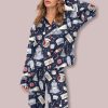 Polar Express Vintage Christmas Silky Satin Pajama Set