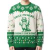 Raccoon Okay I'm Here Where's The Work Ugly Christmas Sweater 3 Raccoon Okay Im Here Wheres The Work Ugly Christmas Sweater