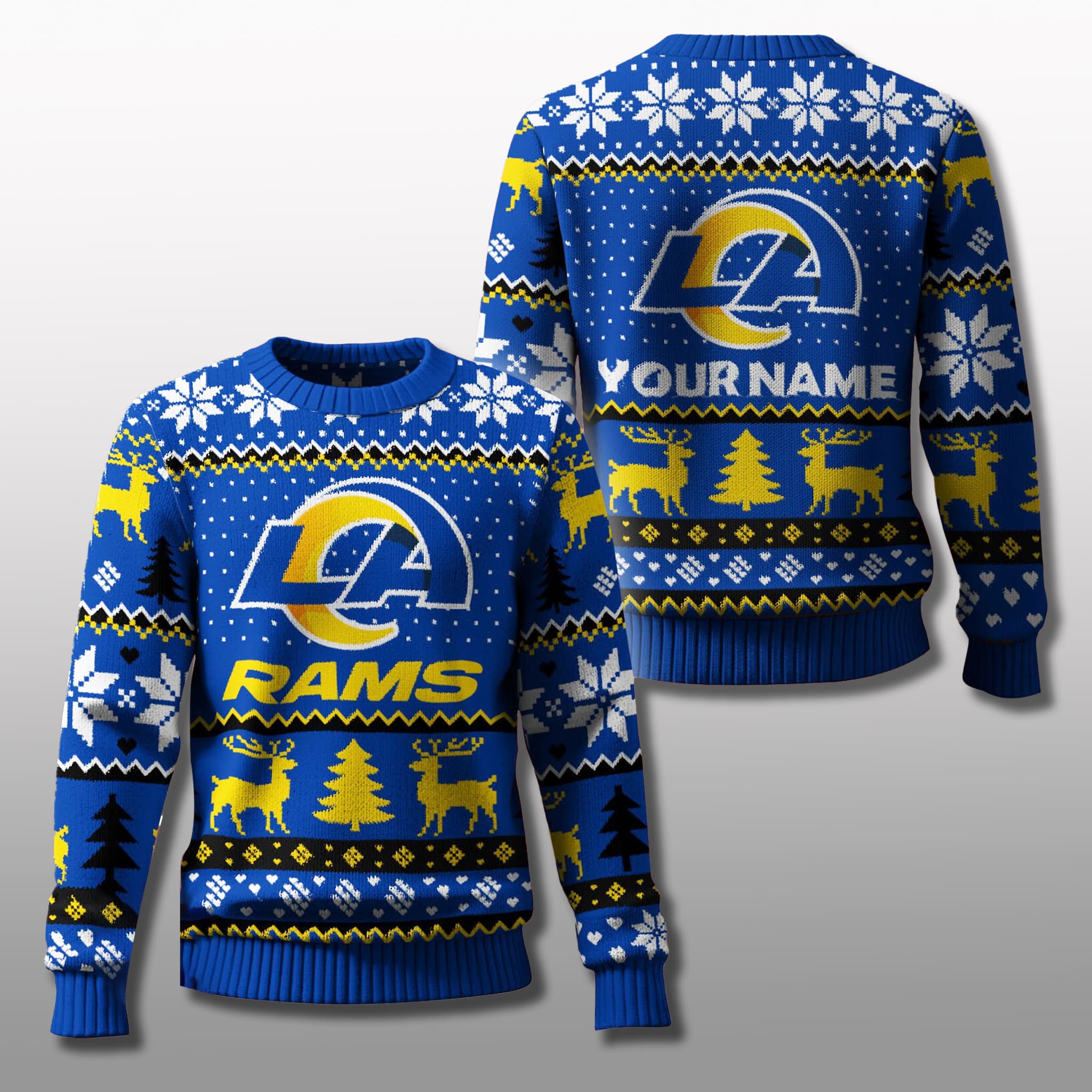 Rams 2025 Personalized Ugly Christmas Sweater 1 Rams 2025 Personalized Ugly Christmas Sweater 1