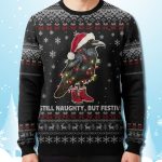 Raven Still Naughty But Festive Ugly Christmas Sweater