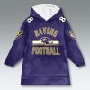Ravens Football Purple Custom Blanket Hoodie
