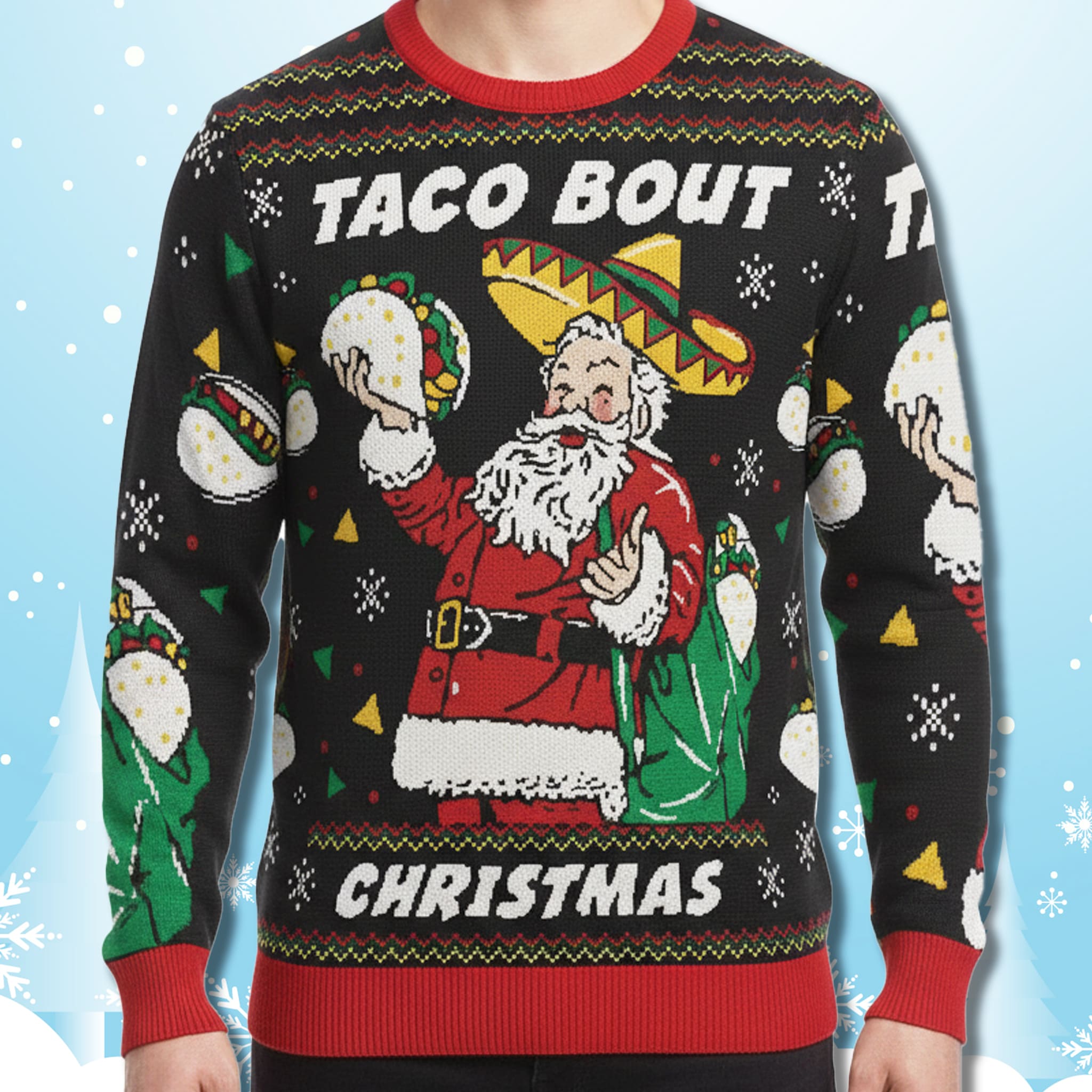 Santa Taco Bout Christmas Ugly Sweater 1 Santa Taco Bout Christmas Ugly Sweater 2