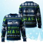 Seahawks Personalized Ugly Christmas Sweater 2025