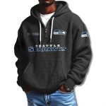 Seahawks Waffle Quarter Zip Hoodie 2025