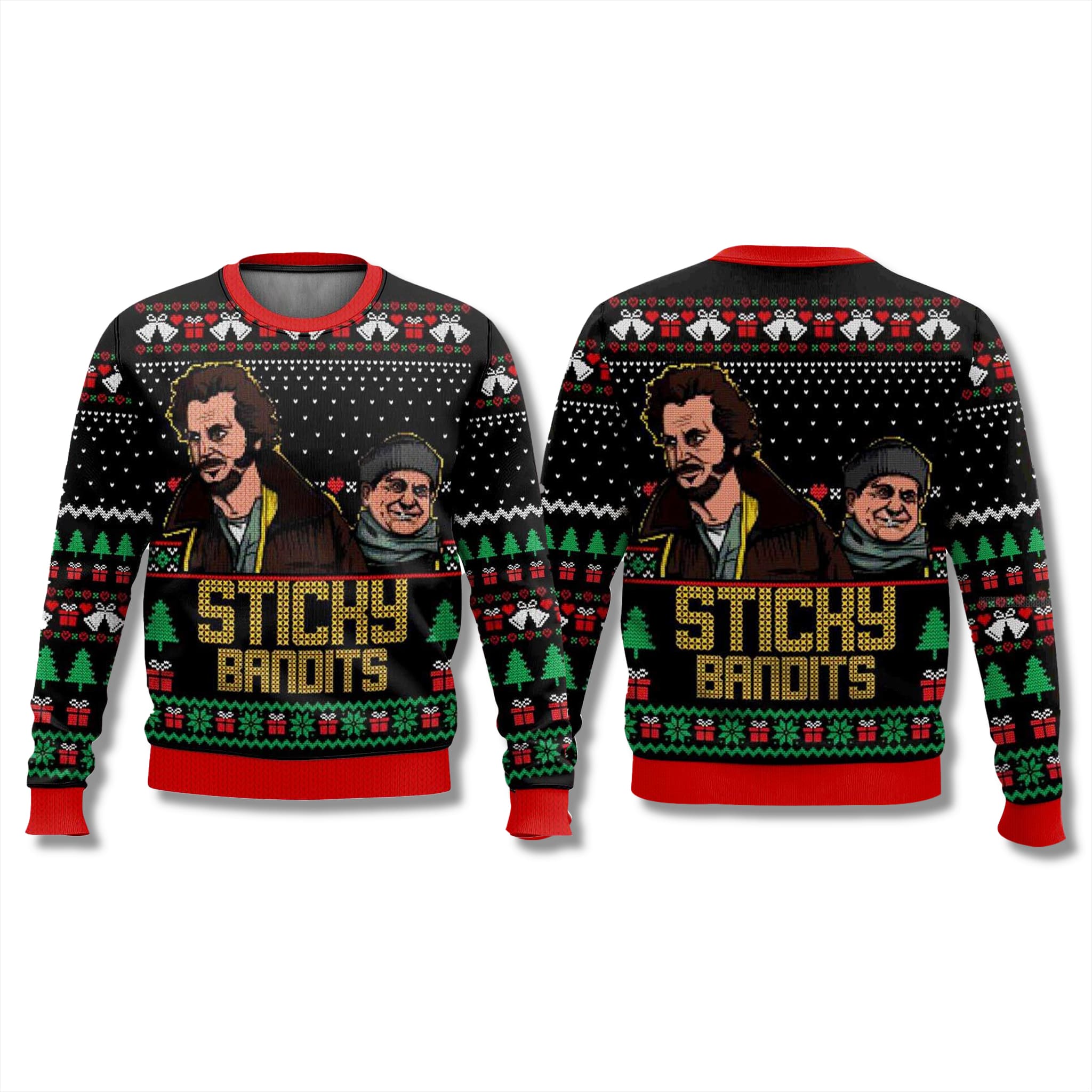 Sticky Bandits Home Alone Ugly Christmas Sweater 1 Sticky Bandits Home Alone Ugly Christmas Sweater