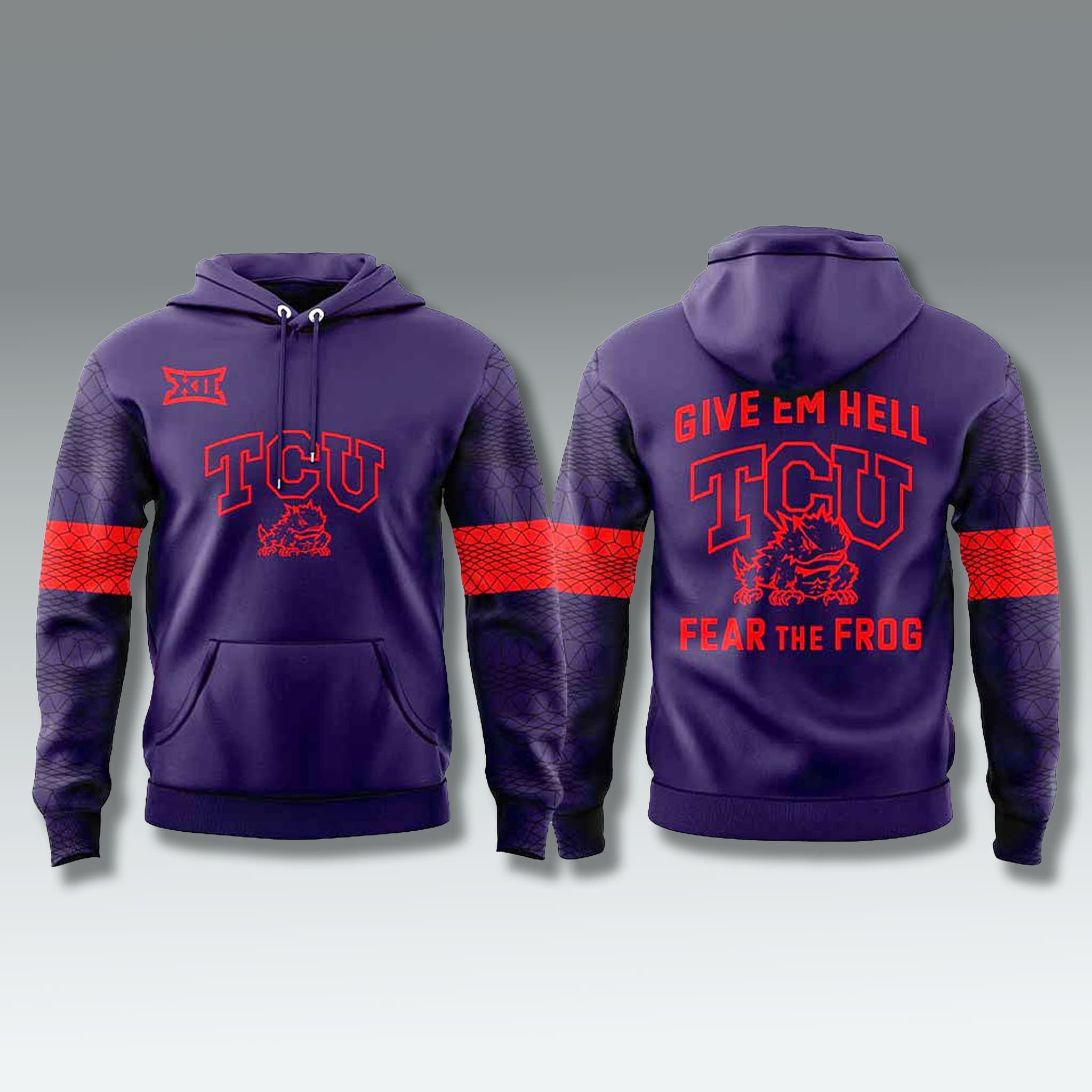 TCU Football Give Em Hell Fear The Frog Shirt 2025 TCU Football Give Em Hell Fear The Frog Shirt 2025