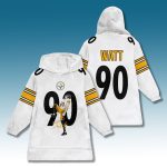TJ Watt 90 Steelers Blanket Hoodie