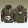 Texas AM University Aggies Military Camo 2025 Quarter Zip Hoodie