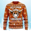 Texas Longhorns Let It Snow Ugly Christmas Sweater 2025 1