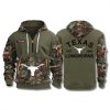 Texas Longhorns Military Camo 2025 Quarter Zip Hoodie 1