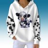 Thanksgiving Cute Cow Waffle Hoodie