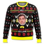 The Office Michael Scott Well Happy Birthday Jesus Ugly Christmas Sweater