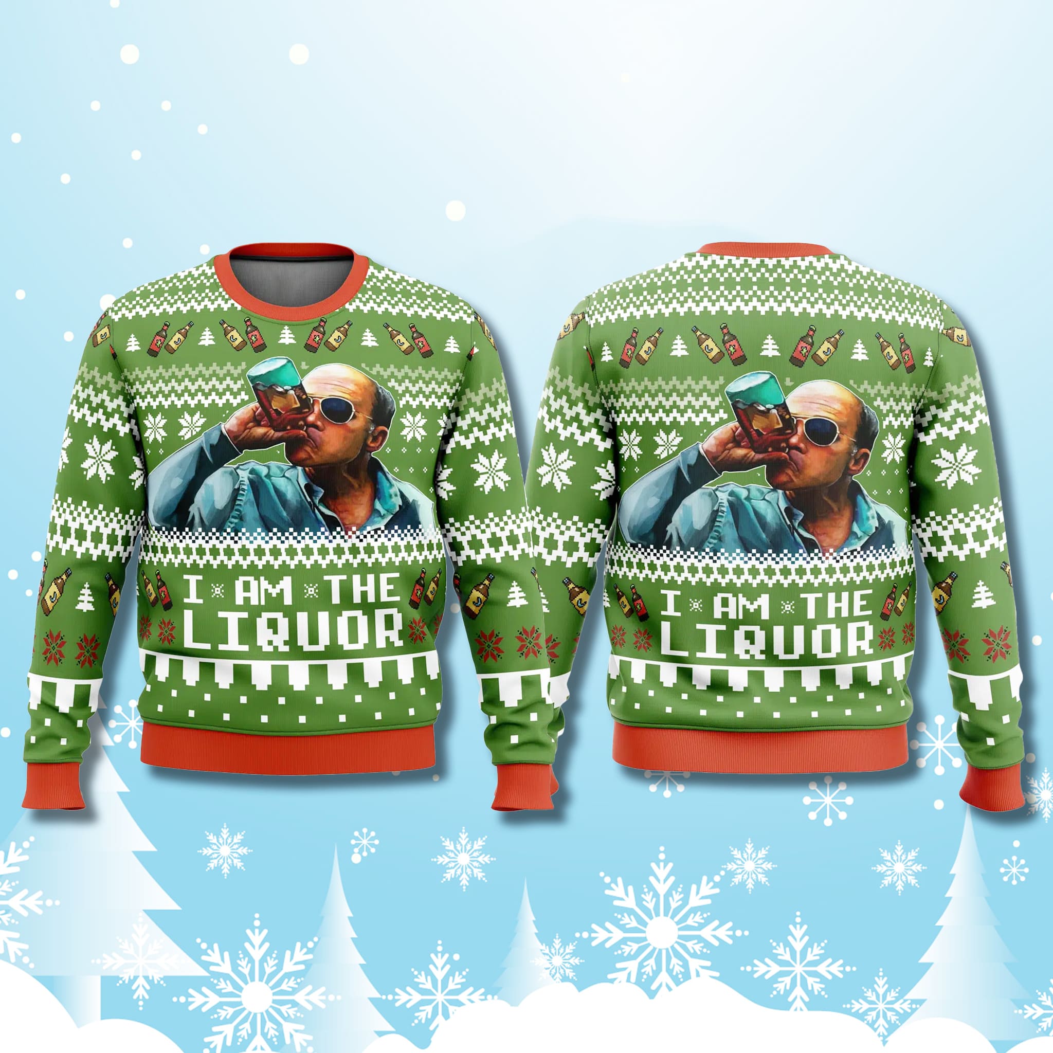 Trailer Park Boys Bubbles I Am The Liquor Christmas Ugly Sweater 2 Trailer Park Boys Bubbles I Am The Liquor Christmas Ugly Sweater 2