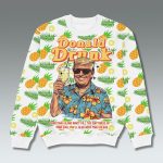 Trump Pineapple Donald Drunk Ugly Christmas Sweater