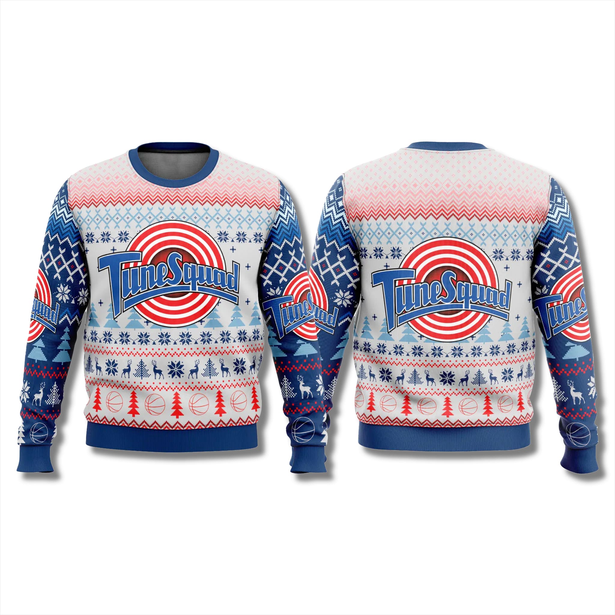 Tune Squad Space Jam Ugly Christmas Sweater 2 Tune Squad Space Jam Ugly Christmas Sweater 3