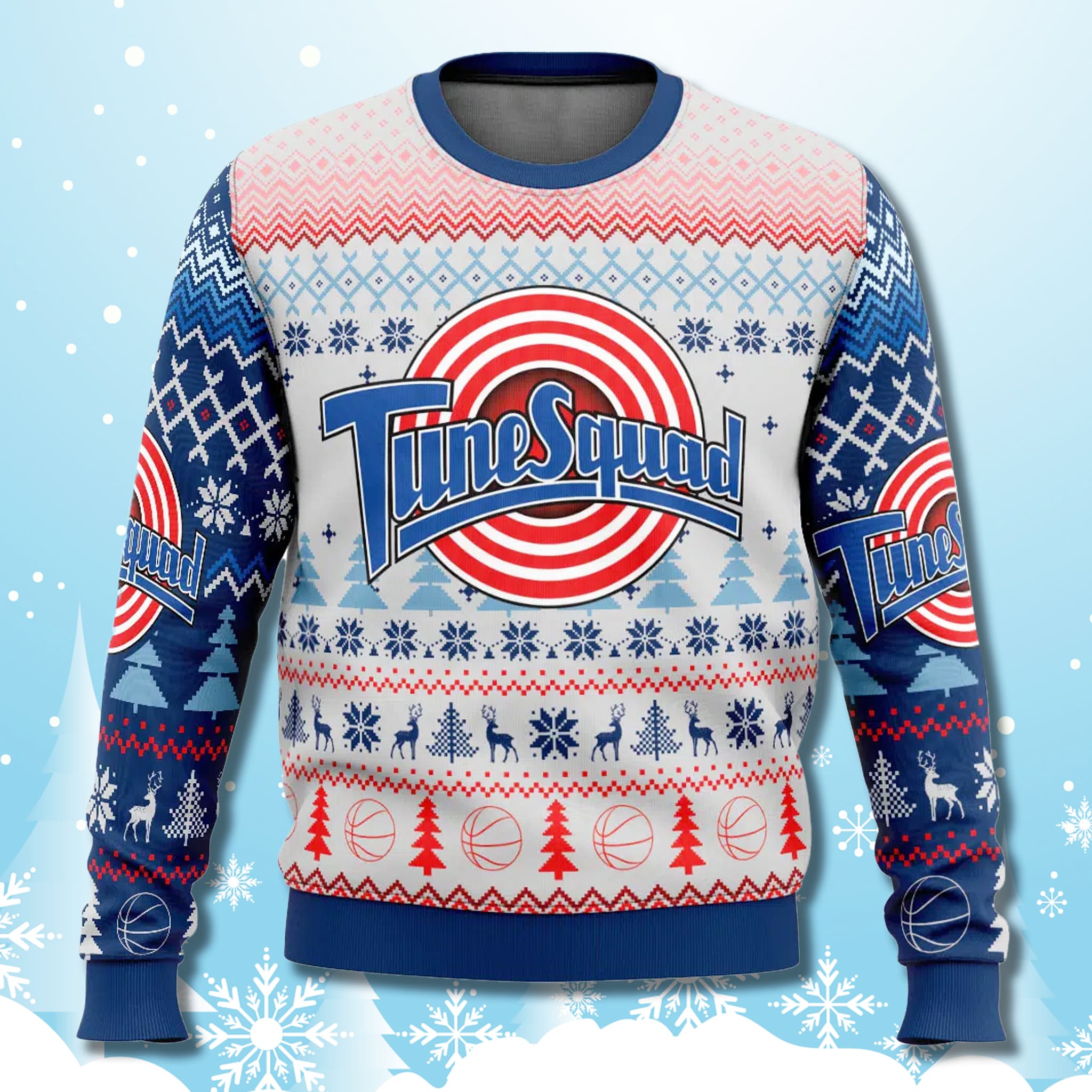 Tune Squad Space Jam Ugly Christmas Sweater 3 Tune Squad Space Jam Ugly Christmas Sweater