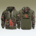 USC Trojans Military Camo 2025 Quarter Zip Hoodie