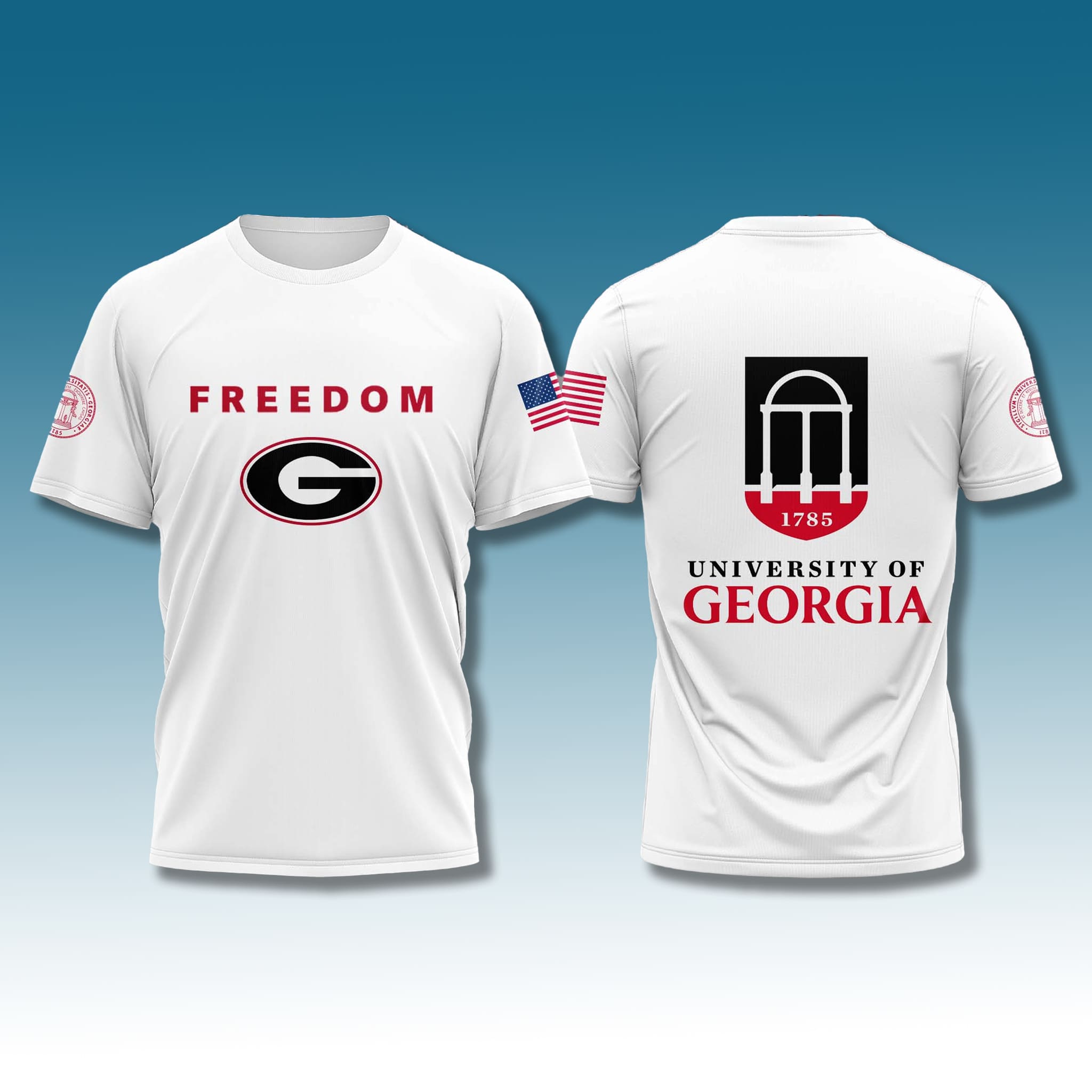 University of Georgia Charlie Kirk Freedom Shirt 1 University of Georgia Charlie Kirk Freedom Shirt 2