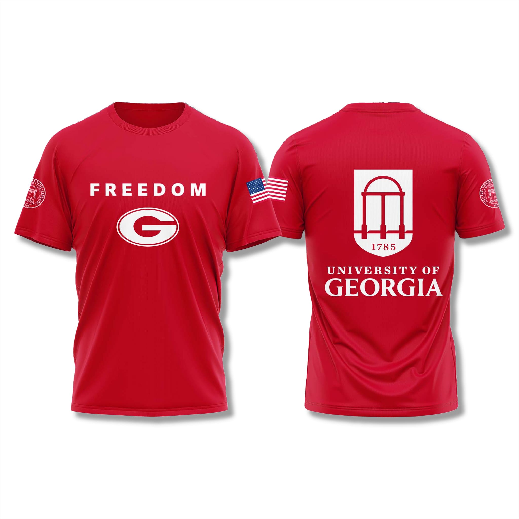 University of Georgia Charlie Kirk Freedom Shirt University of Georgia Charlie Kirk Freedom Shirt