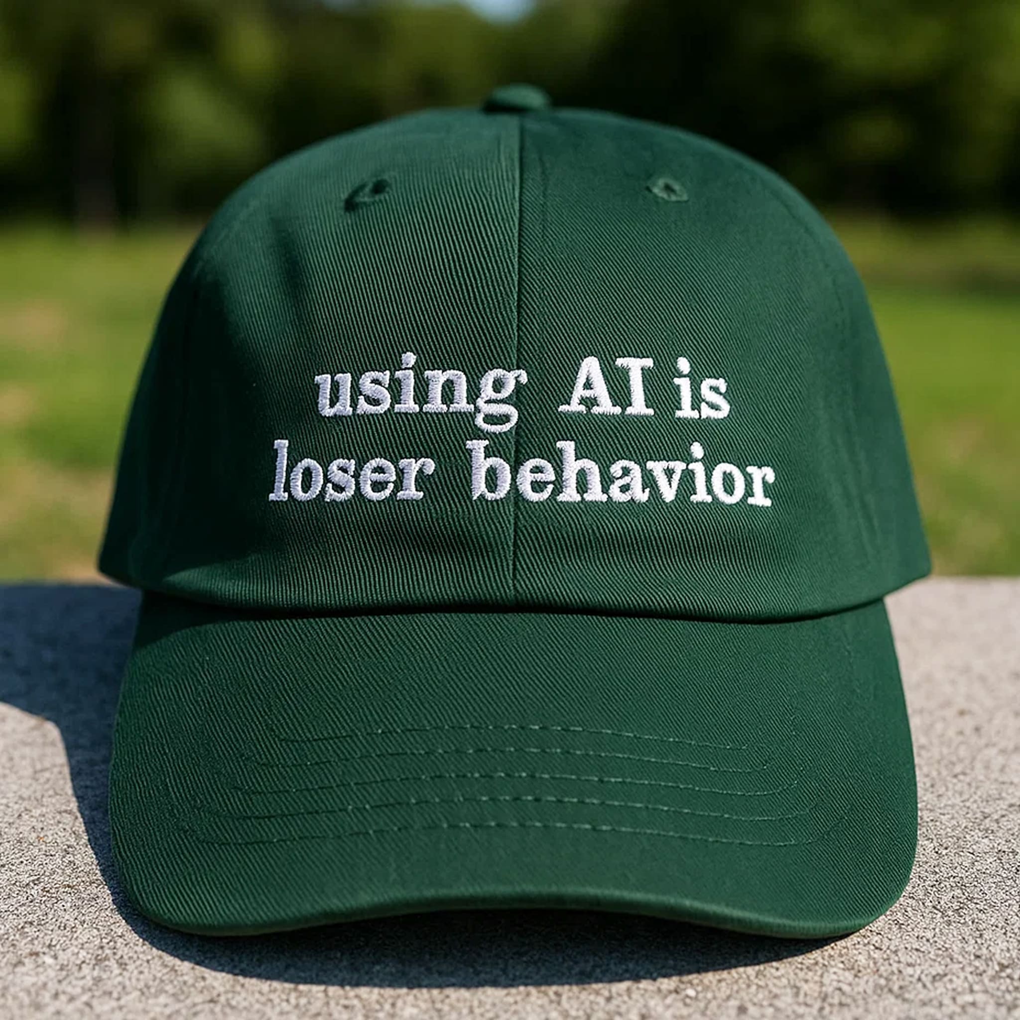 Using AI Is Loser Behavior Hat Cap 1 Using AI Is Loser Behavior Hat Cap 1