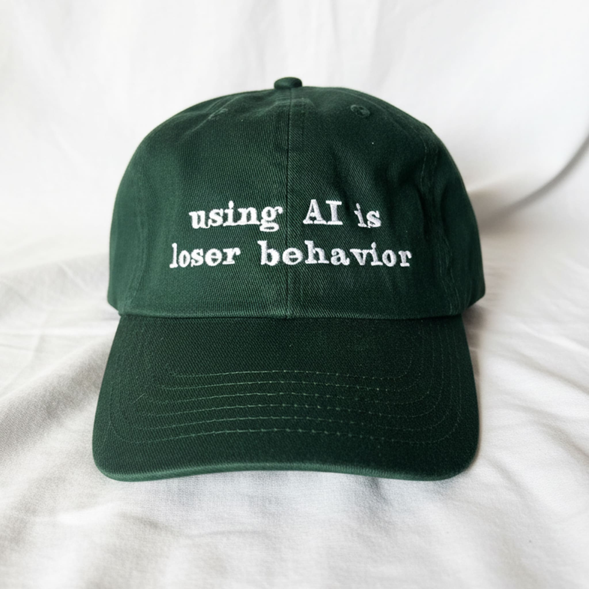 Using AI Is Loser Behavior Hat Cap 2 Using AI Is Loser Behavior Hat Cap 2