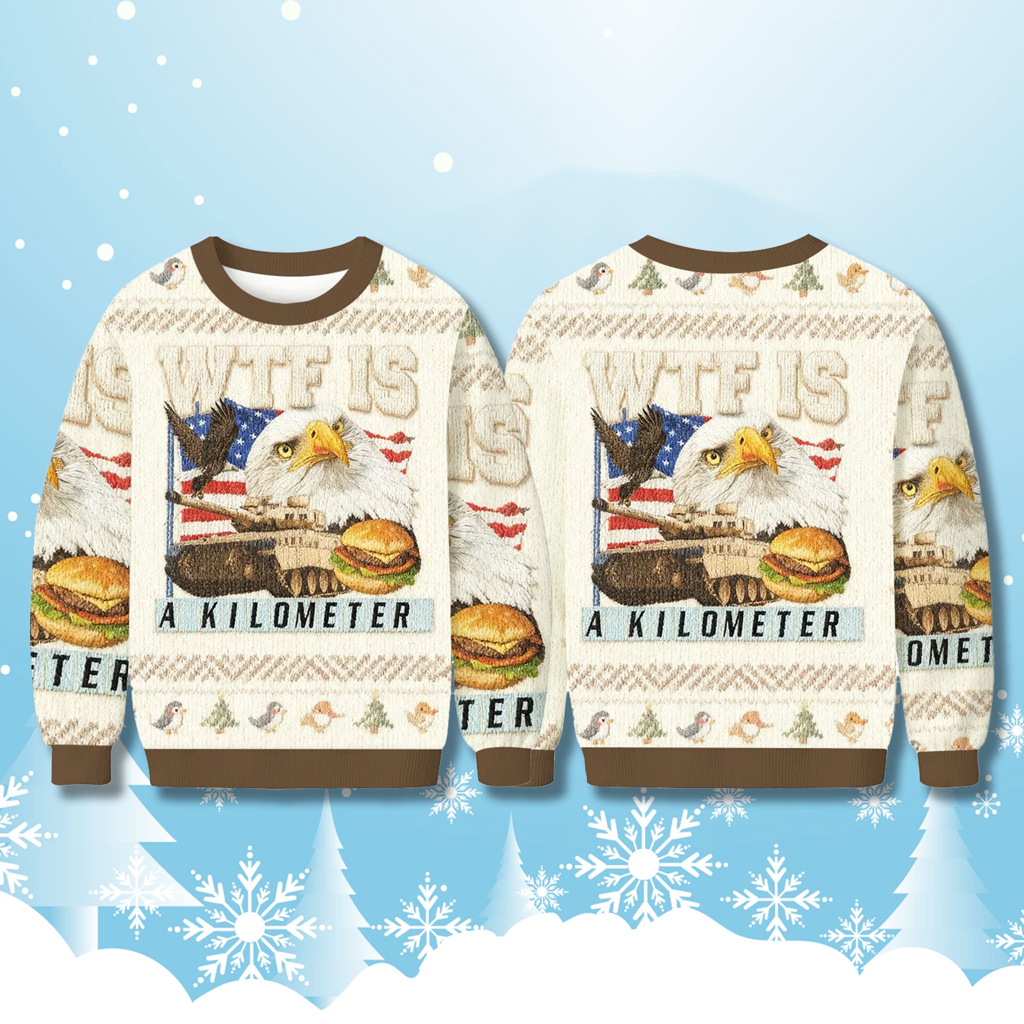 WTF Is A Kilometer Ugly Christmas Sweater 1 WTF Is A Kilometer Ugly Christmas Sweater 2