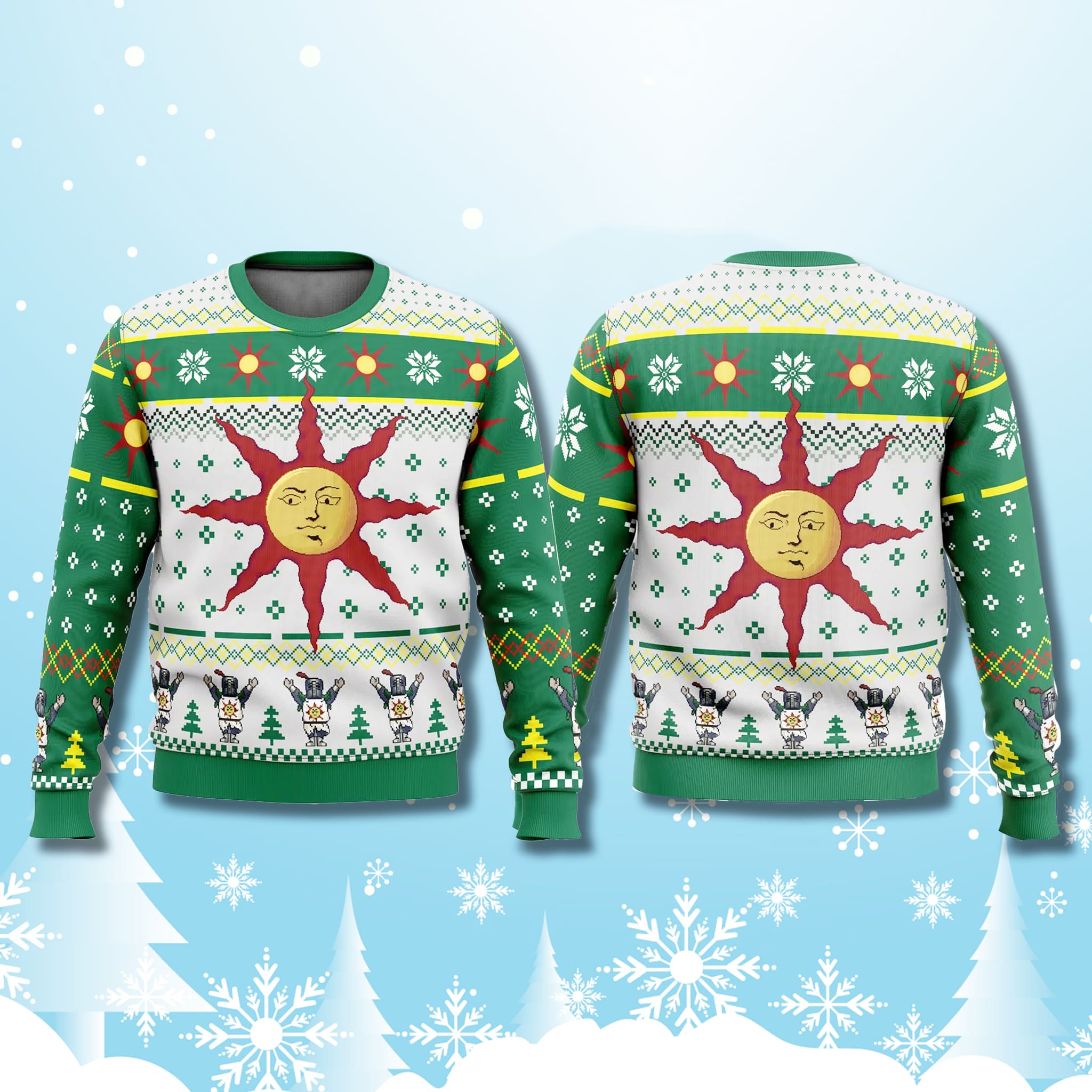 Warrior of Sunlight Dark Souls Ugly Christmas Sweater Warrior of Sunlight Dark Souls Ugly Christmas Sweater