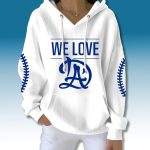 We Love Los Angeles Dodgers Waffle Hoodie 2025