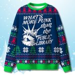 What's More Punk Than The Public Library Christmas Ugly Sweater