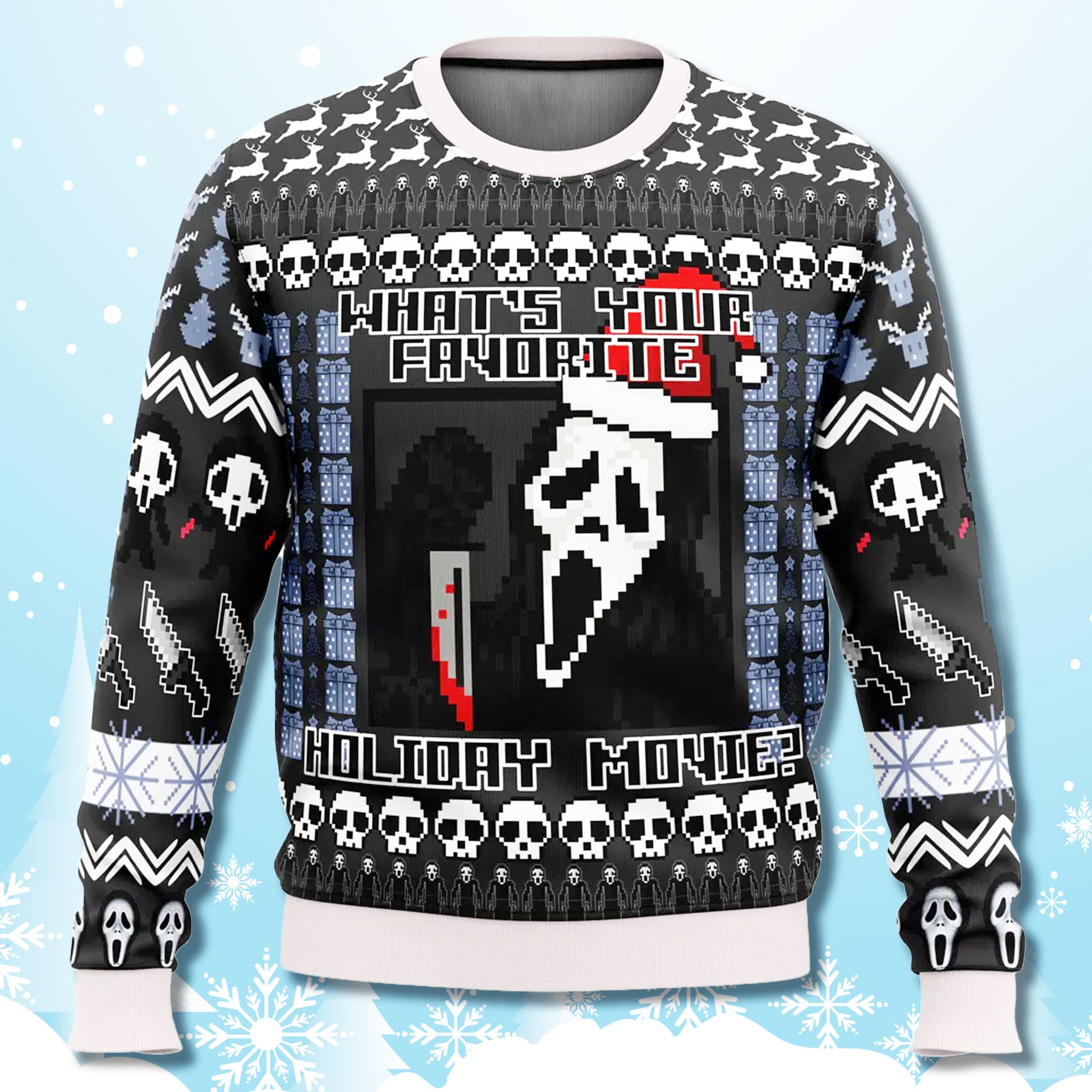 Whats Your Favorite Holiday Movie Ugly Christmas Sweater 1 Whats Your Favorite Holiday Movie Ugly Christmas Sweater 1