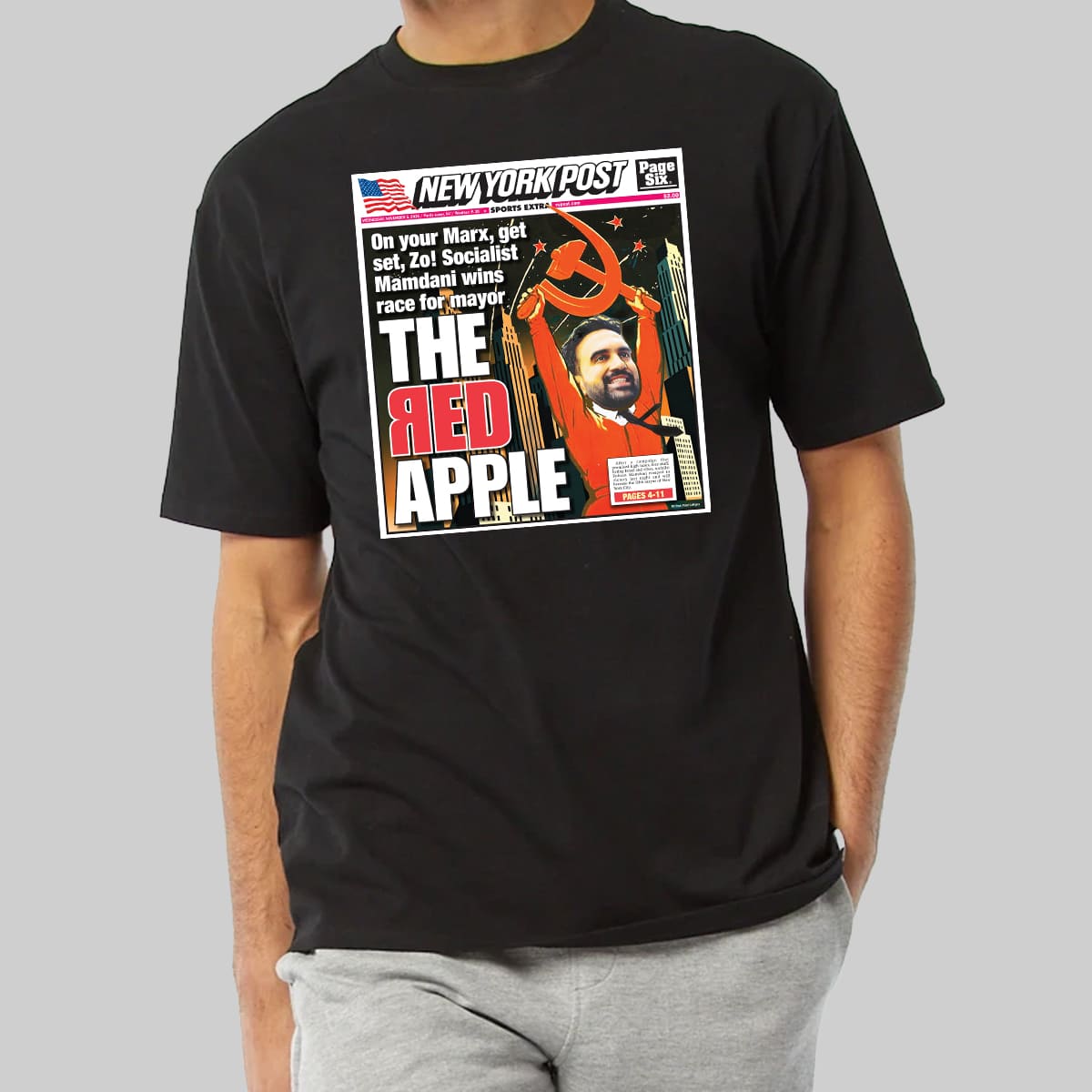 Zohran Mamdani New York Post The Red Apple Shirt 1 Zohran Mamdani New York Post The Red Apple Shirt 16