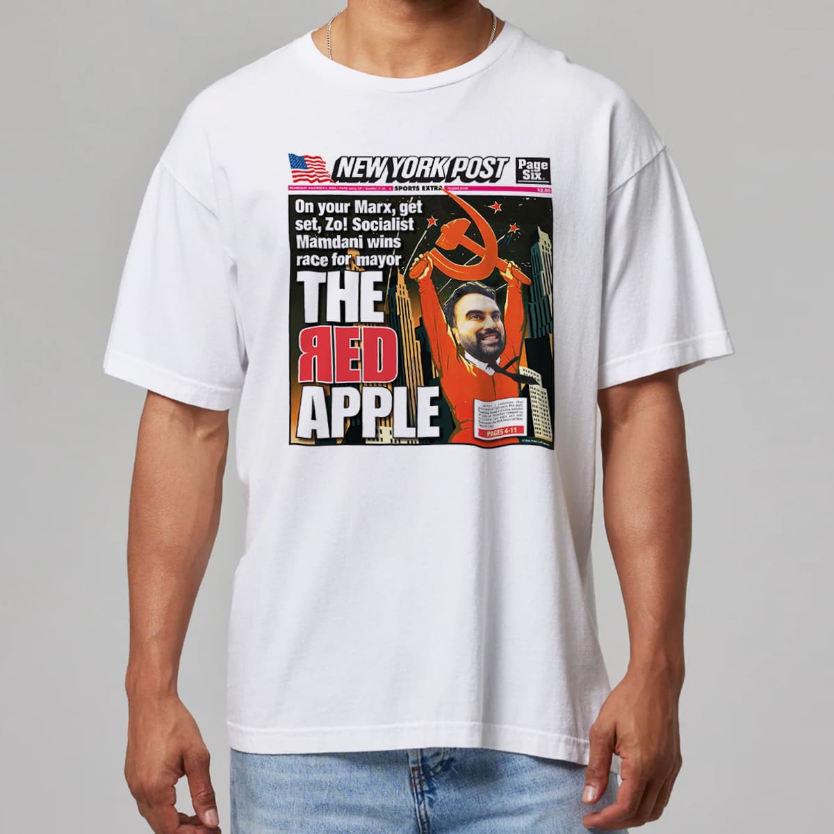 Zohran Mamdani New York Post The Red Apple Shirt 3 Zohran Mamdani New York Post The Red Apple Shirt 25