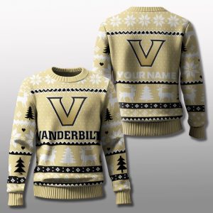 Vanderbilt Commodores 2025 Christmas Personalized Ugly Sweater 2