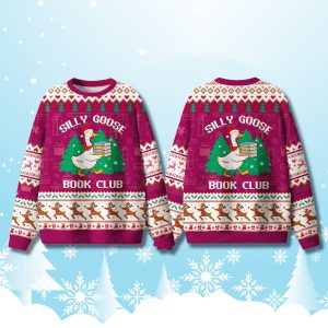 Silly Goose Book Club Ugly Christmas Sweater