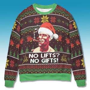 Arnold Schwarzenegger No Lifts No Gifts Ugly Christmas Sweater 2
