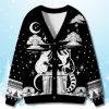 Trash Raccoon Tarot Christmas Cardigan Sweater