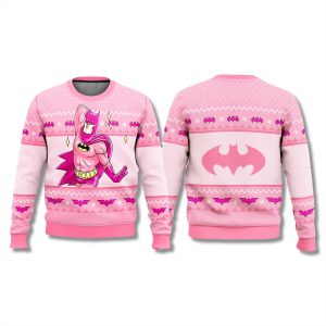 Pink Batman Funny Christmas Ugly Sweater