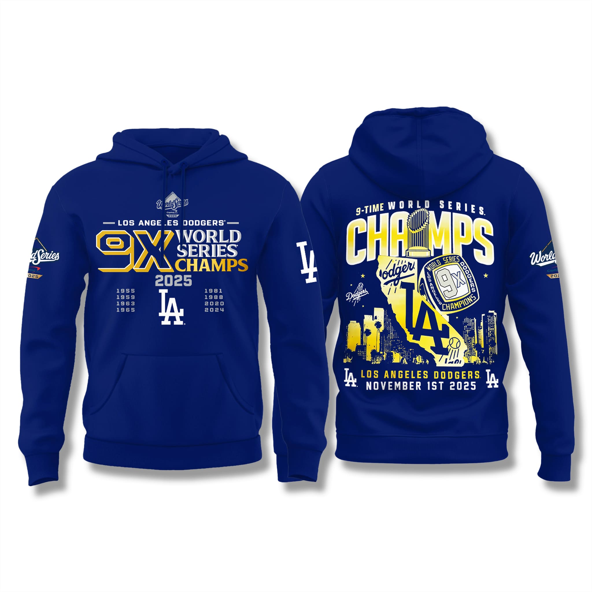 Dodgers 9x World Series Champions 2025 Hoodie Dodgers 9x World Series Champions 2025 Hoodie