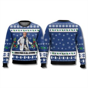 Billy Mack Christmas Is All Around Love Actually Christmas Ugly Sweater